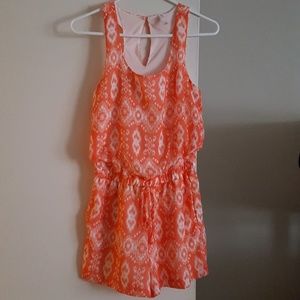 Peach summer romper